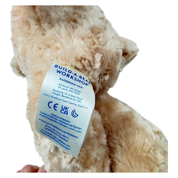 Build-a-bear BAB I Love You More Plush Bear Beige Red Shirt 15 inch Love - Picture 8 of 14